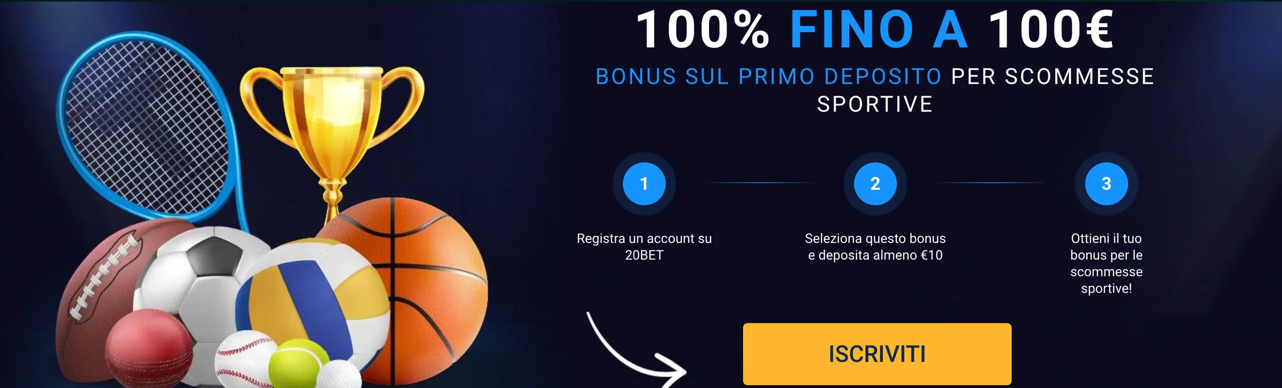 Bonus sport 20bet Italia